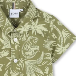 Printed poplin shirt