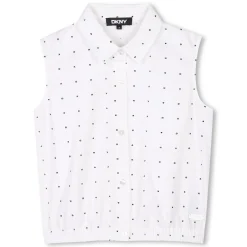 Printed sleeveless blouse
