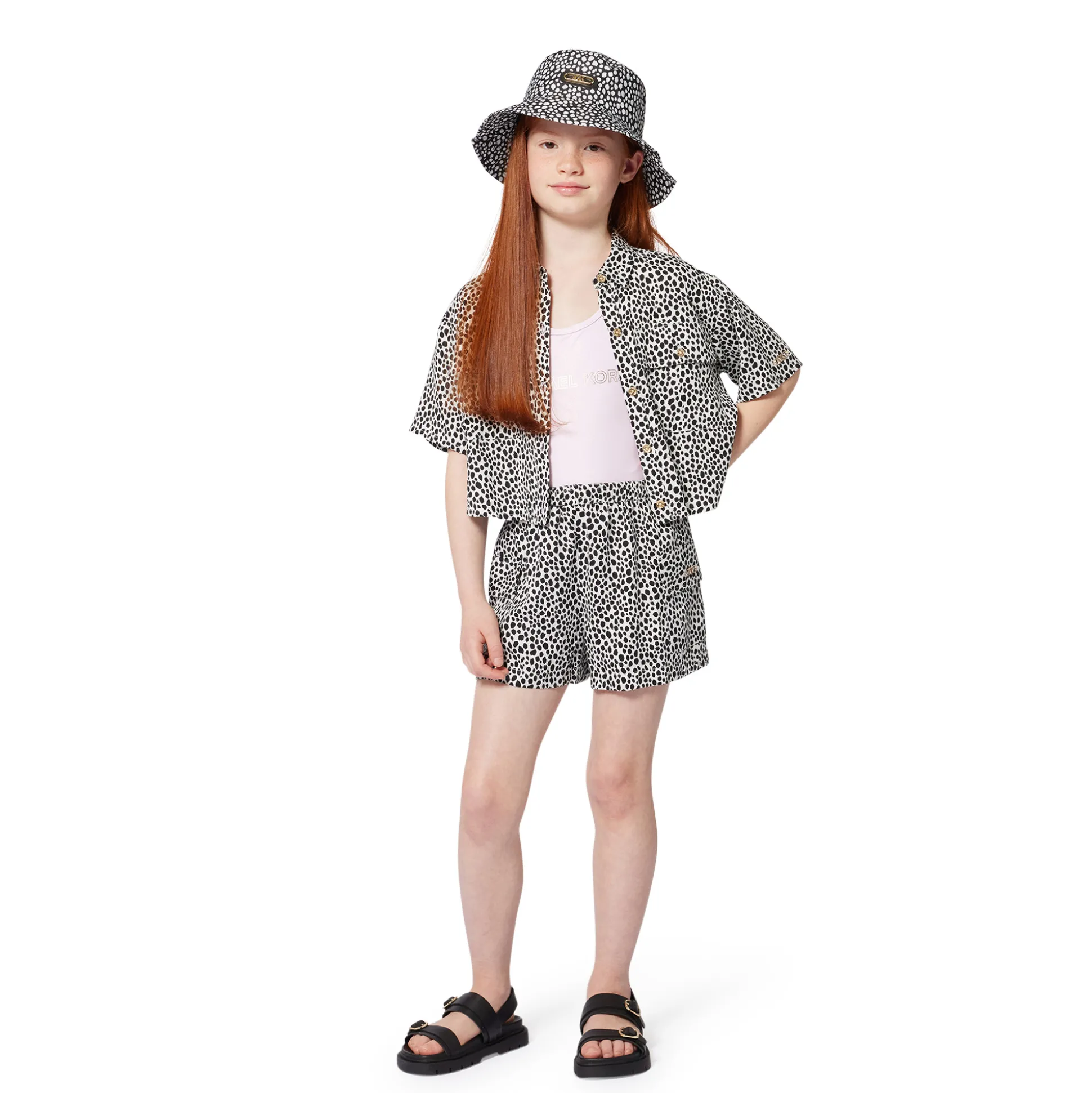 Printed viscose shorts