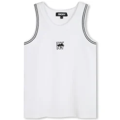 Ribbed embroidered vest top