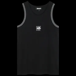 Ribbed embroidered vest top