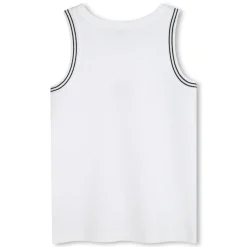 Ribbed embroidered vest top