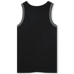 Ribbed embroidered vest top
