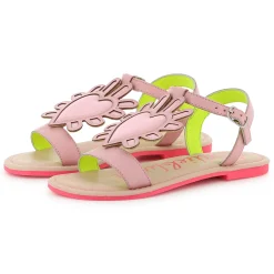 Sandals with buckled strap