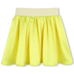 Satin skirt with badge