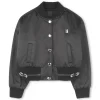Satin snap fastener jacket