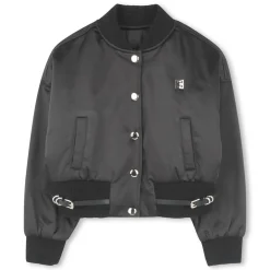 Satin snap fastener jacket