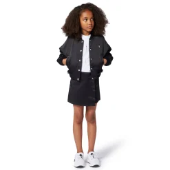 Satin snap fastener jacket