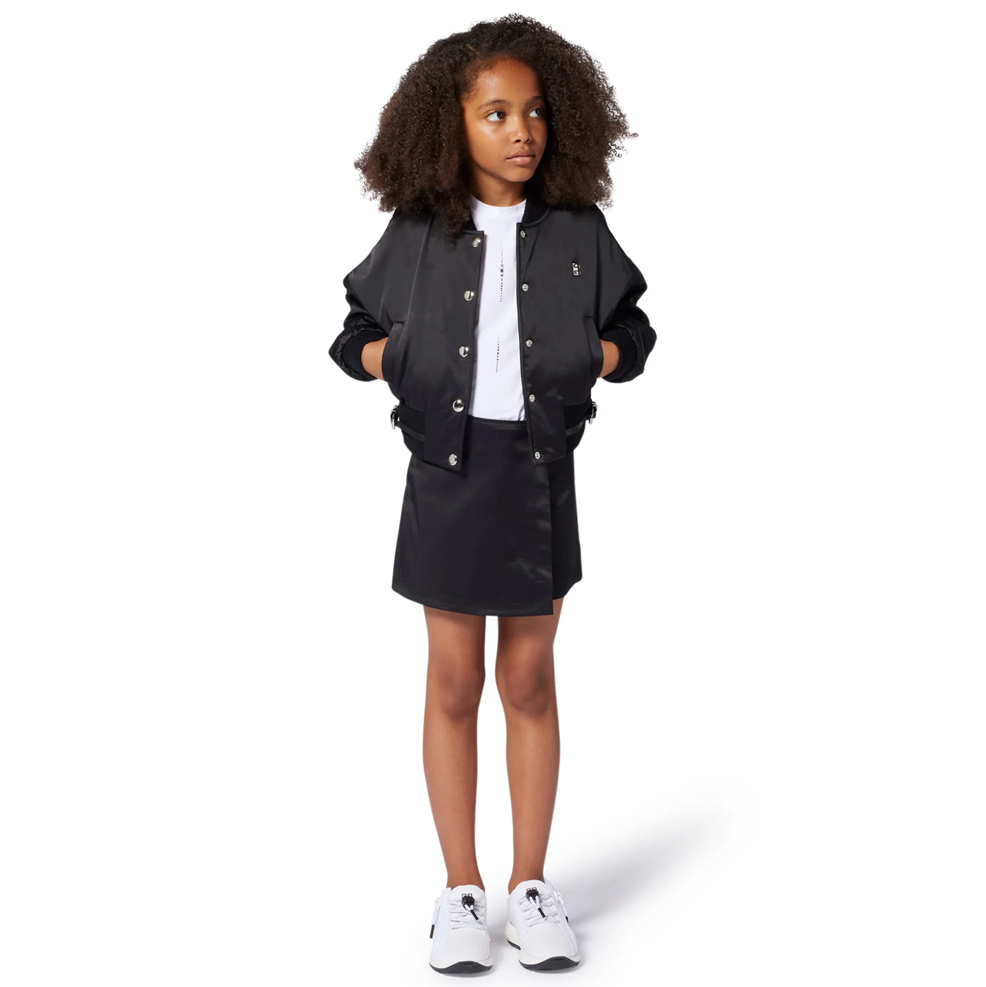 Satin snap fastener jacket