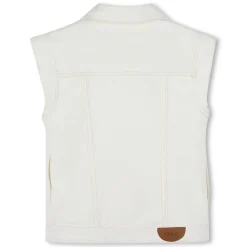 Scalloped sleeveless jacket