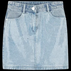 Short denim skirt