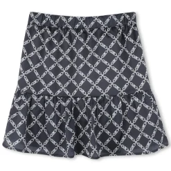 Short satin skirt
