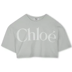 Short T-shirt with large logo