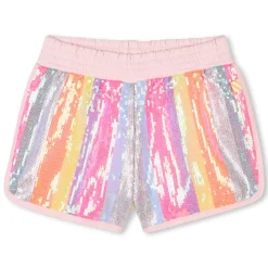 Shorts with sequin stripes