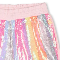 Shorts with sequin stripes