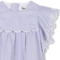 Short-sleeved cotton blouse