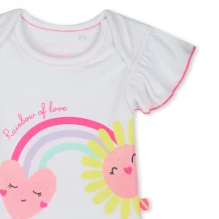 Short-sleeved cotton bodysuit