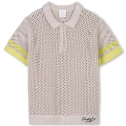 Short-sleeved cotton polo
