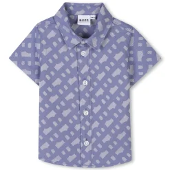 Short-sleeved cotton shirt