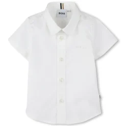 Short-sleeved cotton shirt