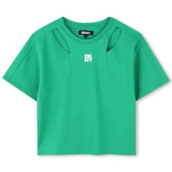 Short-sleeved cut-out T-shirt