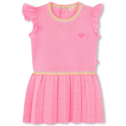 Short-sleeved knitted dress