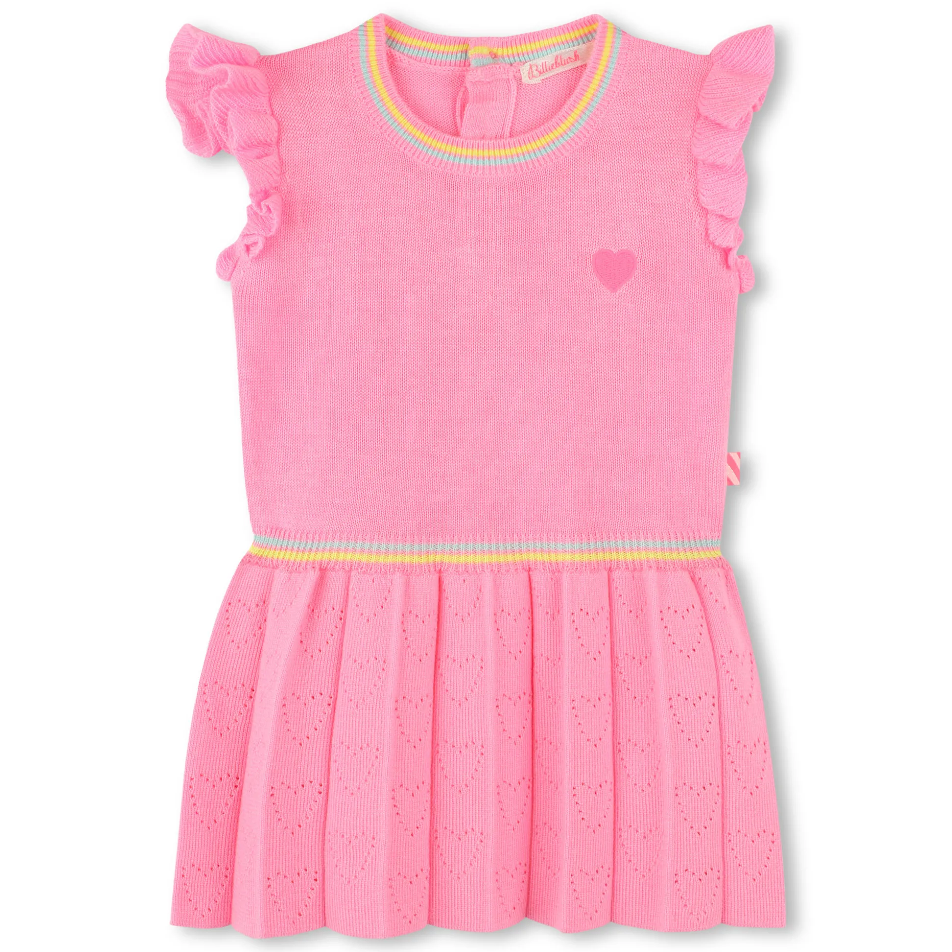 Short-sleeved knitted dress