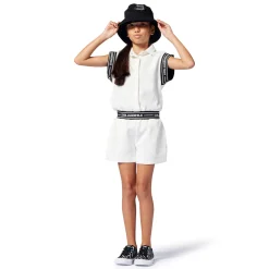 Short-sleeved playsuit