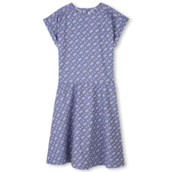 Short-sleeved zipped dress