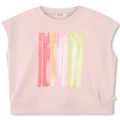 Sleeveless cotton sweatshirt
