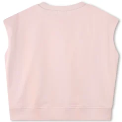 Sleeveless cotton sweatshirt