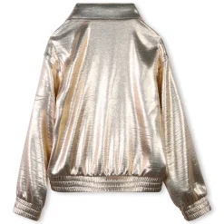 Snap fastener bomber jacket