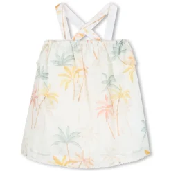 Strappy printed dress
