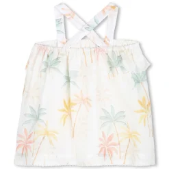 Strappy printed dress