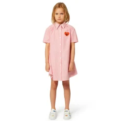 Striped cotton shirt-dress