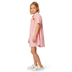 Striped cotton shirt-dress