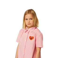 Striped cotton shirt-dress