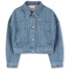 Striped denim jacket