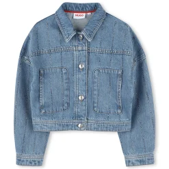 Striped denim jacket