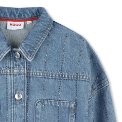 Striped denim jacket
