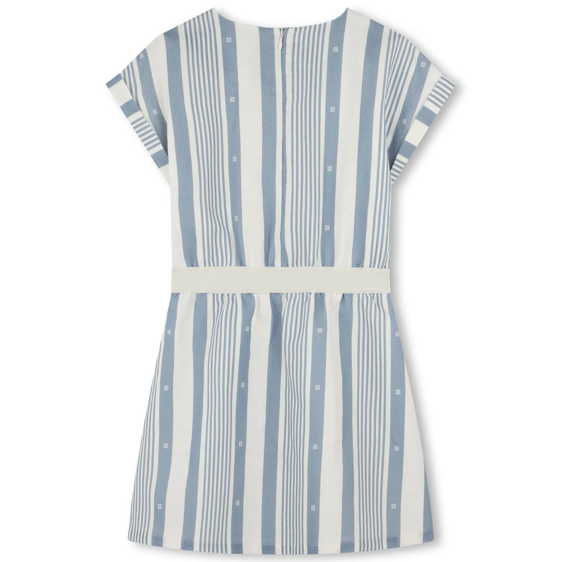 Striped linen and cotton dress