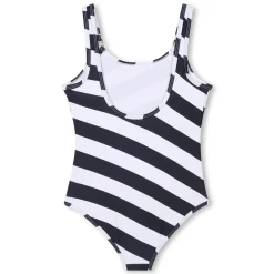 Striped 1-piece bathing suit