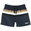 Striped swim shorts