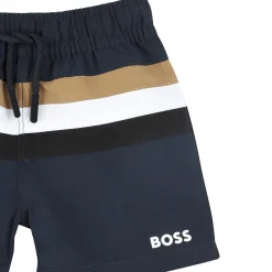 Striped swim shorts