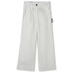 Striped wide-leg trousers