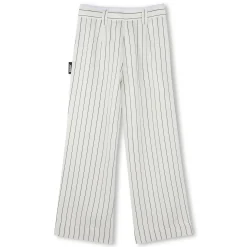 Striped wide-leg trousers