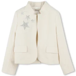 Suit jacket with diamantés