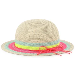 Sun hat with coloured stripes