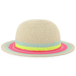 Sun hat with coloured stripes