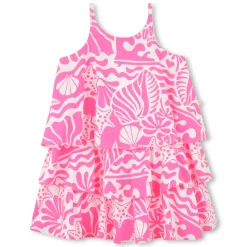 Tiered viscose dress